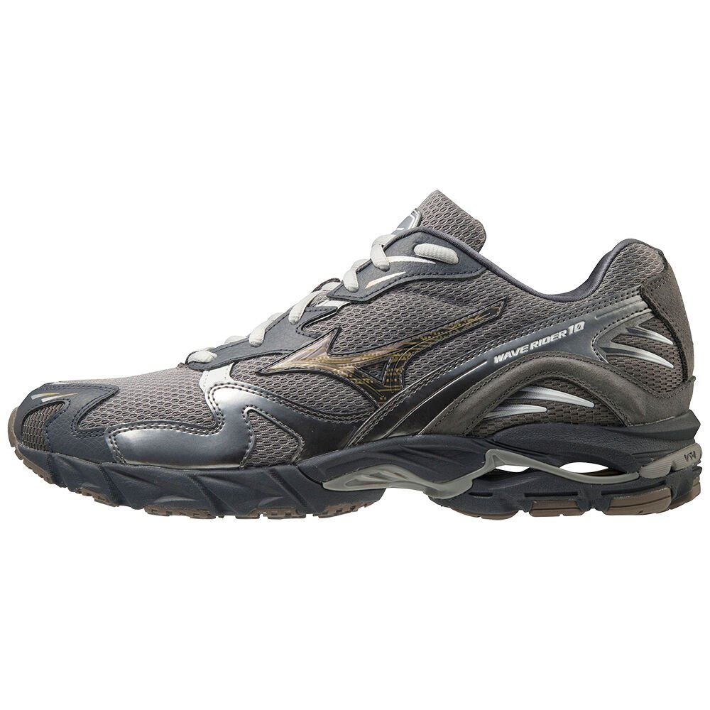 Deportivas Mizuno Wave Rider 10 Mujer Gris Outlet GEUR-46520